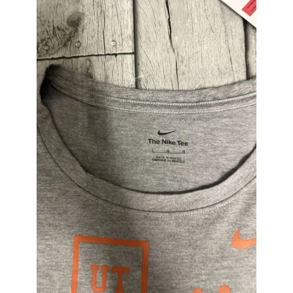 NWT Nike Womens Texas Longhorns Local Campus Mantra Tri-Blend T-Shirt Large Grey